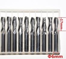 6mm*17mm-10PCS,CNC wood tools,Solid carbide End Mill,woodworking insert router bit,Tungsten steel milling ,MDF,PVC,Acrylic,Wood 2024 - buy cheap