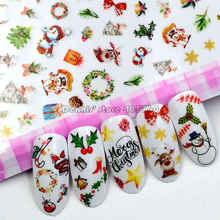 1 Sheet Beautiful Various Xmas Christmas Decorations Designs Adhesive Nail Art Stickers Decals DIY Tips F271-280# 2024 - buy cheap