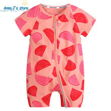 Summer Newborn Rompers Kids Baby Girls Boys Clothes short sleeve watermelon fruit printing Rompers kids Jumpsuit Outfits ppy-366 2024 - buy cheap