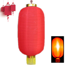 Red Long Chinese Lantern New Year Cylinder Chinese Lantern Festival Decoration Adorn Chinese Friends Hotel Festival Decoration 2024 - buy cheap