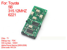 Placa inteligente para automóvel 4 botões 315.12mhz número: 71-271451-6221-hk-cn para toyota 2024 - compre barato