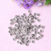High Quality 100Pcs 8mm Flower Shape Retro silvering White Tibetan Jewelry Spacers Beads DIY Creative Jewellery Making w2392 2024 - buy cheap