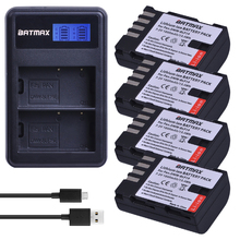 Batmax 4pcs 1860mAh DMW-BLF19 DMW DMW-BLF19e Camera Battery+LCD Dual USB Charger for Panasonic Lumix GH3 GH4 GH5 DMW-BLF19PP 2024 - buy cheap