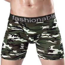 Cueca boxer camuflada masculina, roupa íntima para homens, tamanho grande xggg 2024 - compre barato