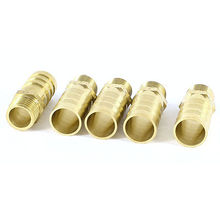 5 Pcs 1/4 PT Male Thread to 14mm Hose Barb Air Quick Fitting Coupler Copper Tone 2024 - buy cheap