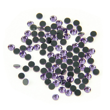 Strass de vidro violeta boa qualidade com verso liso, hotfix 500 bruto ss10 2.7-2.9mm 2024 - compre barato