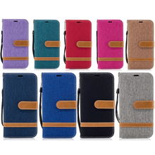 Джинсовый кожаный чехол для телефона с откидной крышкой, мягкий силиконовый чехол, корпус Cpque Funda для Samsung Galaxy S7 Edge S8 S9 Plus Note 8 9 2024 - купить недорого