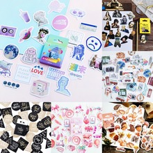 Cute Vaporwave Label Kawaii Diary Handmade Adhesive Paper Flake Japan Sticker Scrapbooking Stationery Stationery 2024 - buy cheap