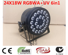 Iluminação para dj, led dmx, 24x18 w, com uv 6 em 1, iluminação para dj, com lâmpada uv 2024 - compre barato