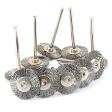 10pcs Steel Wire Wheel Brush dremel tools accessories rotary tool wire disc for mini drill tools electric burr deburring 2024 - buy cheap
