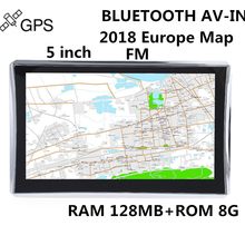 Wetowe G5 5 inch Car GPS Navigation WinCE 6.0 FM Bluetooth AV-IN Reversing Camera Touch Screen 2018 EU Free Map 2024 - buy cheap