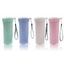 Unbreakable Anti-wear Health Wheat Stalk Plastic Cup 450mL Portable Water Cup For Travel Yoga Running Camping Free Shipping 2024 - buy cheap