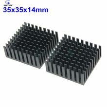 Gdstime 10pcs Heatsink 35mm x 35mm x 14mm Aluminum Network Routers Heat Sink Black 35x35x14mm Anodize Radiato For IC and Chipset 2024 - buy cheap