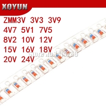 100pcs/lot ZMM 3V 3V3 3V9 4V7 5V1 7V5 8V2 10V 12V 15V 16V 18V 20V 24V LL34 SMD Zener diode package 1/2W 0.5w Zener Diode 2024 - buy cheap