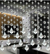 Free Shipping Customized Size 10 meters Glass Crystal Beads Curtain Window Door Curtain Passage Wedding Backdrop 2024 - buy cheap