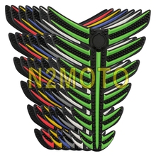 Red/Green/Blue/Black/Yellow/Grey/White Motorcycle Gas Tank Pad Sticker Rubber Decal Universal 22*16cm for Honda Yamaha BMW Suzuk 2024 - buy cheap