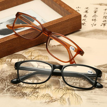 Higodoy tr90 plástico masculino feminino óculos de leitura quadrado vintage presbiopia preto óculos lente clara presbiopia 2024 - compre barato