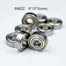 696zz 6*15*5 (mm) 10 piezas de rodamientos de metal sellado envío gratis ABEC-5 de acero cromado en miniatura 2024 - compra barato