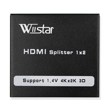 Wiistar-divisor hdmi duplo, 1x4, hdmi, 1 entrada 2/4 de saída, full hd1080p, com fonte de alimentação para áudio, hdtv, 1080p, vedio e dvd 2024 - compre barato
