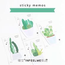 1pc Cute Cactus Love Self-Adhesive Memo Pad Sticky Notes Bookmark School Office Supply Stationery Paper 2022 - buy cheap