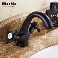 Black bronze Bathroom faucet antique bronze brass tap bathroom faucet Basin tap mixer with diamond single handle antique faucet 2024 - buy cheap