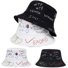 Unisex Harajuku Bucket Hat Fishing Outdoor Hip Hop Graffiti Cap Men's Summer Fisherman Hat Women 2024 - buy cheap
