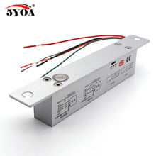 Cerradura de muesca eléctrica para puerta estrecha, cerrojo para cerradura de puerta, Control de acceso, CC de 12V, de acero inoxidable, seguro, NC, sin electrónica 2024 - compra barato