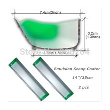 2 Pcs 14" 35cm Emulsion Scoop Coater Silk Screen Printing Sizing Scrape Coating Including Shipping Cost 2024 - buy cheap