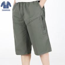 Homens de verão baggy multi bolso militar zíper carga shorts calças masculinas longo exército verde cáqui masculino tático curto mais tamanho 2024 - compre barato