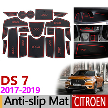 Anti-Slip Gate Slot Mat Rubber Coaster for Citroen DS 7 Crossback 2017 2018 2019 Accessories Car Stickers 20Pcs White / Red 2024 - buy cheap