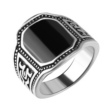 Мужские кольца высокого качества, ювелирные изделия для мужчин, модное винтажное кольцо с масляным покрытием в стиле панк, с серебряным покрытием 2024 - купить недорого