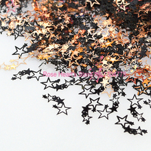 Black metal nail foil decals sticker 3d nail art decorations tools stars design 2024 - buy cheap