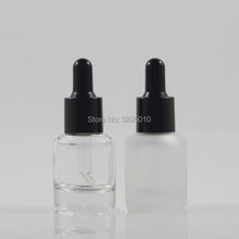 Botella gotero esmerilada transparente, frascos de aceites esenciales, embalaje cosmético, F1126 frasco de vidrio, 15ml 2024 - compra barato