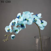 YO CHO 110 cm Artificial Butterfly Orchid Super Long Landing Decorative Orchid Wedding Wall Decoration Home Decor Orchid Flowers 2024 - buy cheap