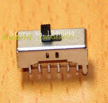 Interruptor de palanca deslizante pequeño, pin de placa de soldadura CC, interruptor de corriente continua SS-42D02, 200 unids/lote 2024 - compra barato