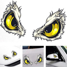 2pcs Car Stickers Reflective Eagle Eye Car Sticker 3D Stereo Simulation Cat Eye Peek Sticker Car Accessories Auto products TZ04 2024 - buy cheap