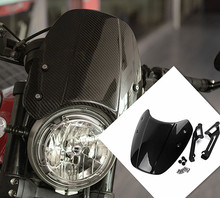Parabrisas de fibra de carbono para motocicleta, protección de pantalla para Ducati Scrambler 2015, 2016, 2017, 2018 2024 - compra barato