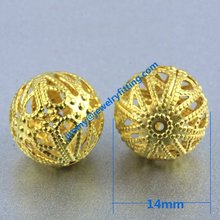 1500pcs  14mm Filigree jewelry findings copper beads metal filigree findings spacer beads shipping free 2024 - buy cheap