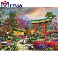 5D Diamond Painting Kit Panda Garden Chinese Temple Diamond Embroidery Cross Stitch DIY Rhinestone Mosaic Wall Sticker Art Decor 2024 - buy cheap