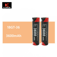 2 шт Klarus LiR 18650 18GT-36 3600mah литий-ионная аккумуляторная батарея 3,6 V 12.96Wh Защитная плата для максимальной производительности 2024 - купить недорого