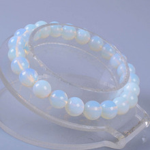 8mm Fashion Opalite Round Gem stone Moonstone Beads Stretchable Bracelet 7.5">>>Free shipping 2024 - buy cheap