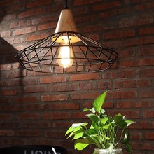 Retro Nordic Industrial Country  Loft Lamp Iron&Wood Pendant Light Art Loft Drop Lamp For Bar/Cafe/Study/Warehouse lustre 2024 - buy cheap