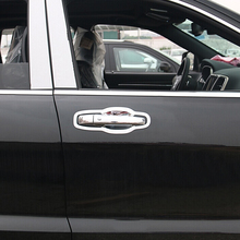 Acessórios de proteção da porta do carro, cromado, abs, para jeep grand, cherokee 2014 a 2017, com tigela, 8 peças 2024 - compre barato