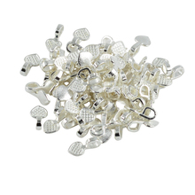 Pegamento Chapado en blanco brillante para collares, pendientes, colgantes, diseño de joyería, 100 piezas 2024 - compra barato