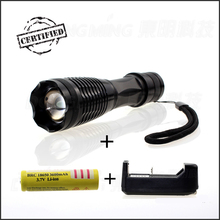 5 mode Zoomable 5000 lumen flashlight lantern Cree XML-T6 LED Tactical Flashlight Torch+1pcs 18650 battery&charger 2024 - buy cheap