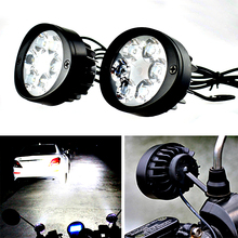Huiermeimi Motorcycle Headlights 12V 24W LED Moto Spotlight Side Mirror Lights Motorbike Driving Headlamps Spot Work Lamps DRL 2024 - buy cheap