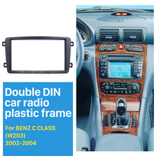 Seicane-reproductor de DVD Fascia de doble Din para Mercedes BENZ clase C W203, Kit de Panel estéreo de marco de Panel, para 2002, 2003, 2004 2024 - compra barato