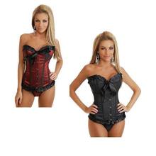 Two Colors Lace Up Ruffled Corset With Vertical Strips 3S3080 Sexy Ribbons Corset Full Steel Bone Corset 2024 - buy cheap