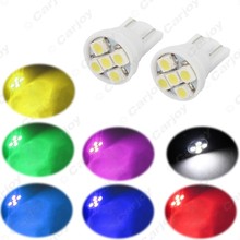 LEEWA 100 piezas Auto T10 W5W 194 de 168 5 SMD 1206 de la cuña LED bombillas de luz DC12V 7-Color blanco rojo, azul, verde, amarillo, rosa, azul hielo 2024 - compra barato