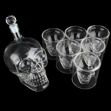 Shot Glass Cup Set Crystal Skull Head Wine Glass Bottle Whiskey Vodka Tea Skull Drinking Decanter  Mug Man Gift Kit for Home Bar 2024 - buy cheap